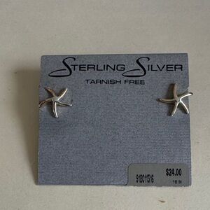 NORDSTROM Italian Sterling Starfish Earrings NET $24 5/8” diameter
